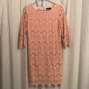 Blush lace dress